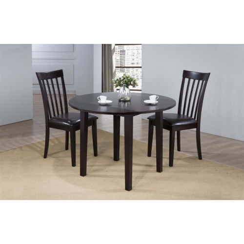 Delfini Dropleaf Dining Set - Espresso